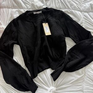 Gab and Kate NWT black soft crew neck sweater long sleeve size s/m